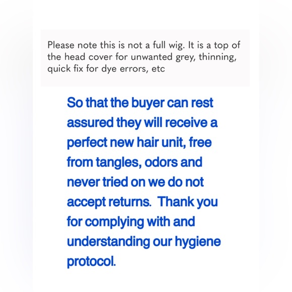 NWT 8” Chestnut dark brown topper straight blunt bangs price firm unless bundled - Picture 12 of 12